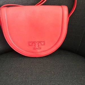 Tory Burch red leather crossbody bag + dust cover